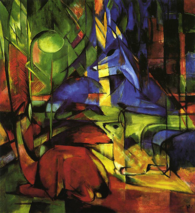 Rehe im Wald II Franz Marc